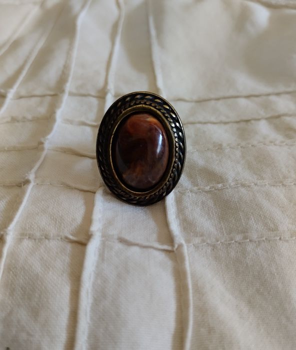 Anel ajustável novo olho de tigre