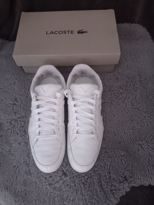 Buty Lacoste Chaymon rozmiar 43 białe skóra skórzane 28 cm super męski