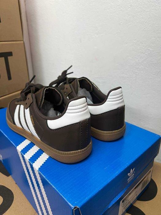 Женские кожанные кеды Adidas Samba brown / Адидас Самба 37 38 39 40