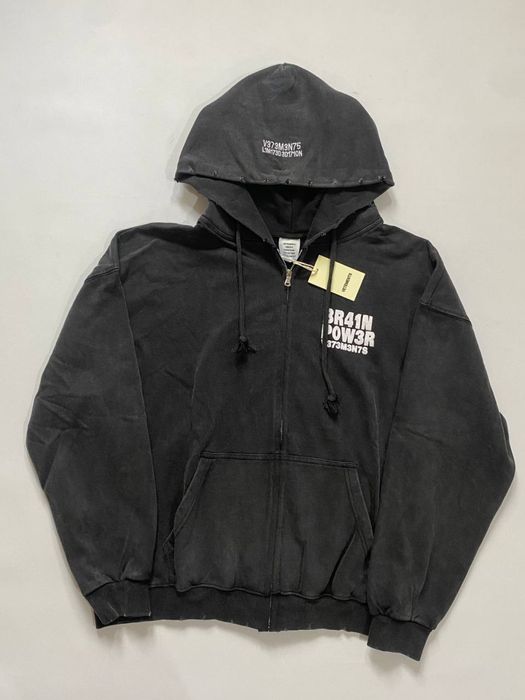 зип худи Vetements Brain Power zip hoodie