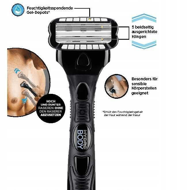 Бритва Wilkinson Sword HYDRO5 BODY для всього тіла (Станок+1 кар)