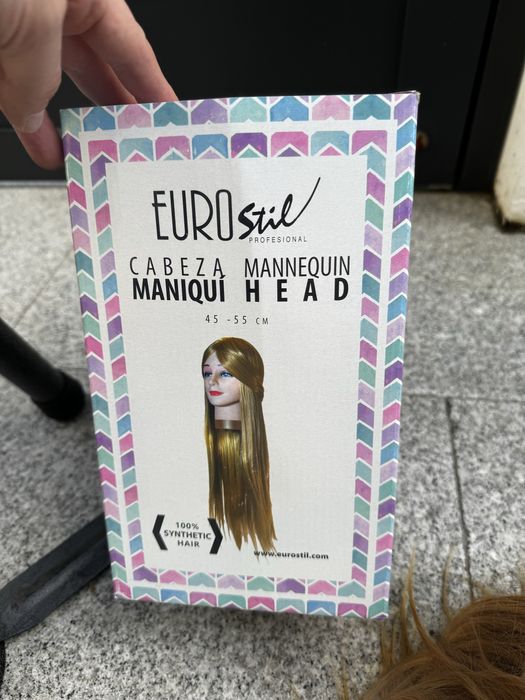 3 Cabeças de Manequim para Treino de Corte de Cabelo e Barbeiro Tripé