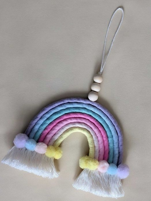 Tęcza Makrama -  oryginalna dekoracja do pokoju dziecka
