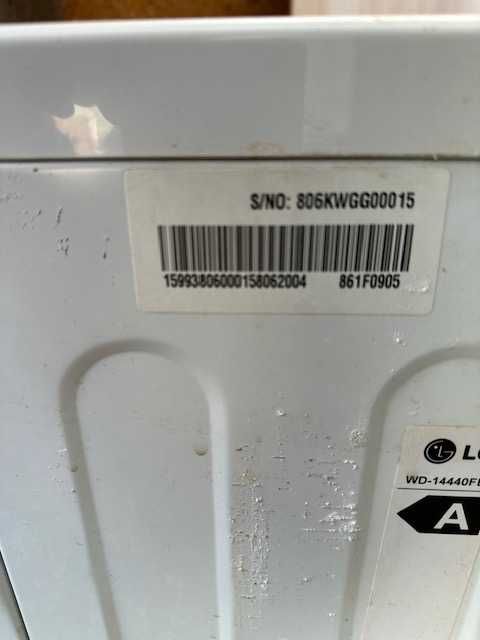 [SPRZEDAM] Sprzedam pralkę LG 8 kg, 1400 obr./min  WD-14440FDS.