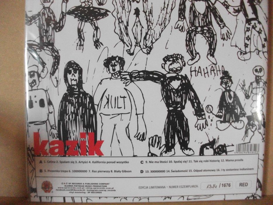 KAZIK, Kult "Na żywo ale w studio" 2lp red winyl folia