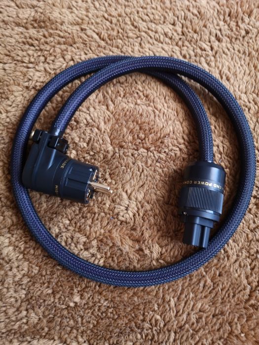 Kabel zasilający audio Melodika 3x4 mm dł 1.0m. Wtyki Audiocrast.