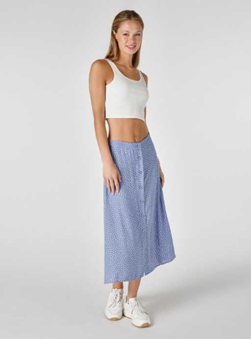 Спідниця міді пряма Colin's Blue на гудзиках біла 36-38