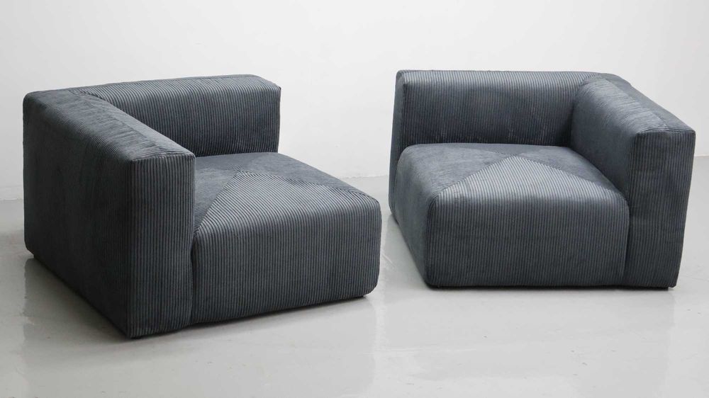 TMX Sofy Modułowe grafitowy nowoczesna kanapa salon rogówka Sztruks