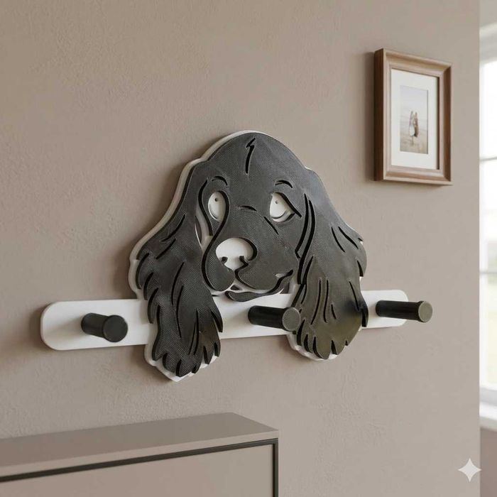 Wieszak haczyk Cocker Spaniel Smycz Obroża Pies