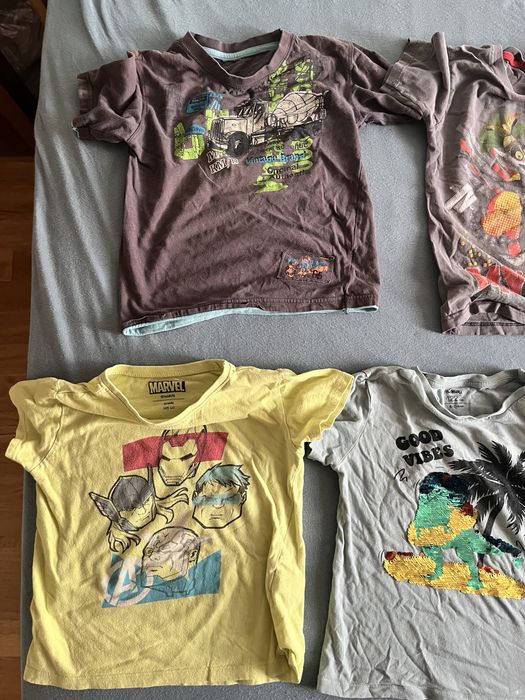 T-shirt koszulka bluzka chłopięca 122 zestaw 5 sztuk marvel