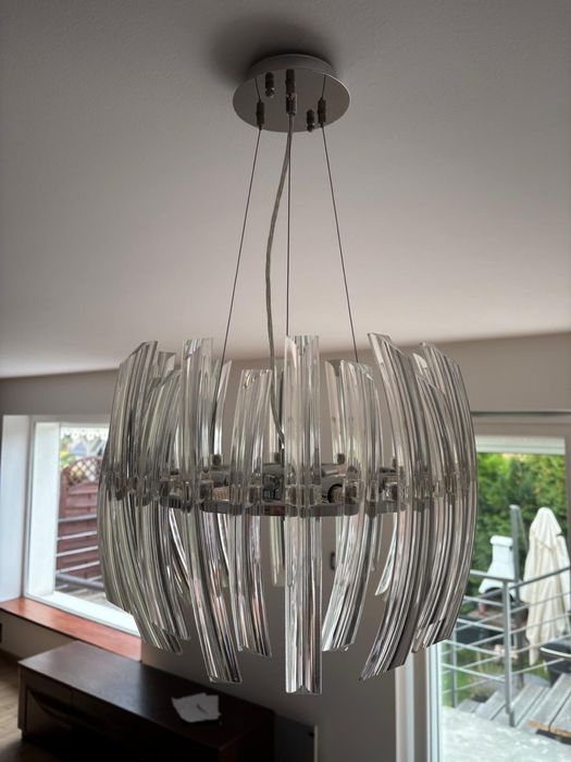 Piękna lampa i kinkiety 3 szt styl glamour