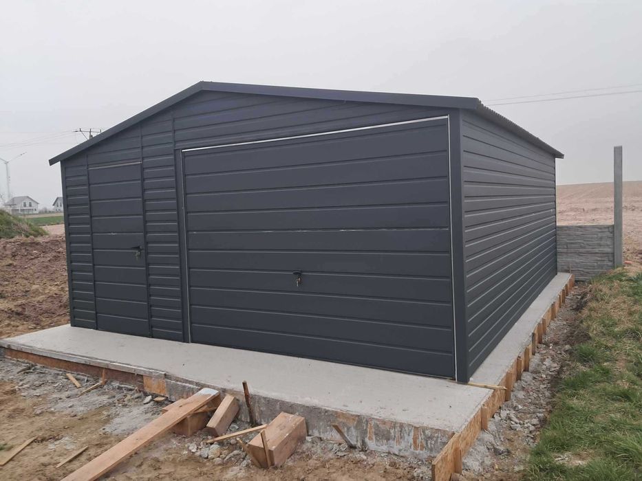 Garaż blaszany 5x5 Wzmocniony PROFILAMI. Producent SZYBKA REALIZACJA