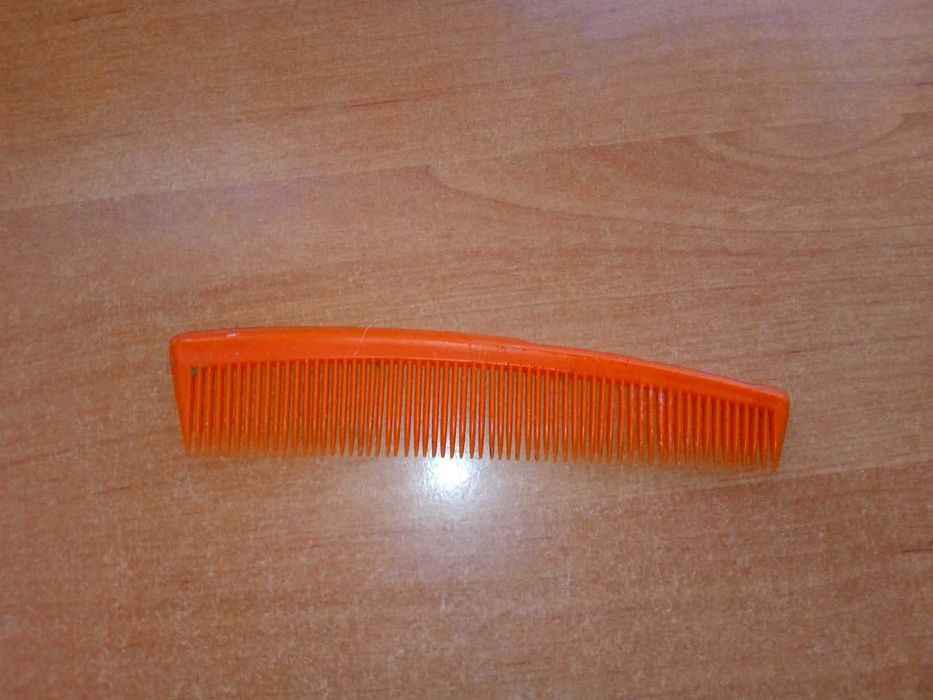 Grzebień do włosów grzebyk pomarańczowy 13cm PRL PZWPT
