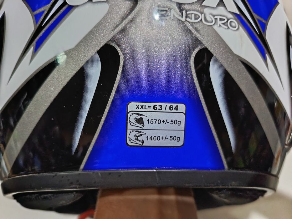 Kask motocyklowy U EX rozmiar XL 63/64 cm