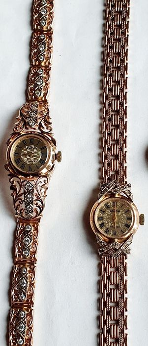 Продам женские золотые часы с браслетом и без