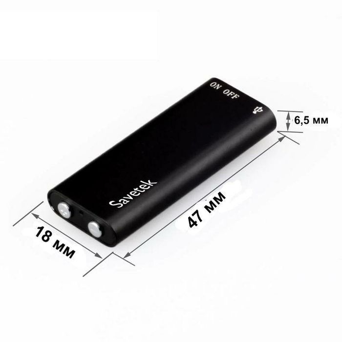 Диктофон Savetek USB, 8 Гб, цифровий диктофон MP3 плеєр