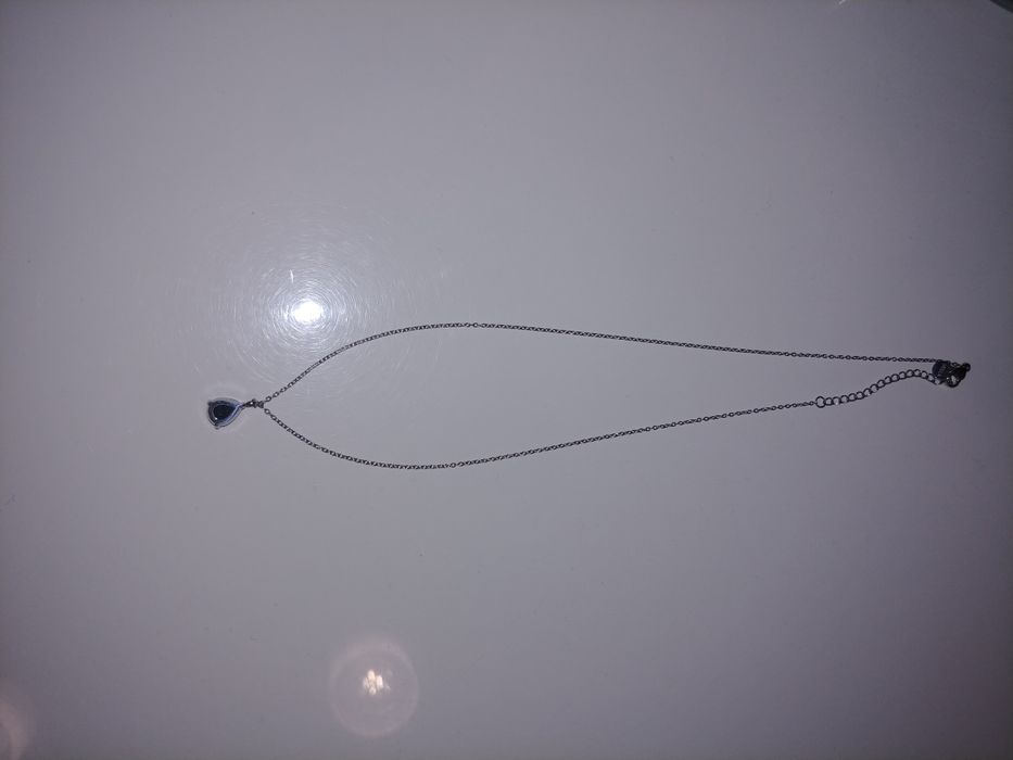 Celebrytka damska srebrna z czarnym oczkiem