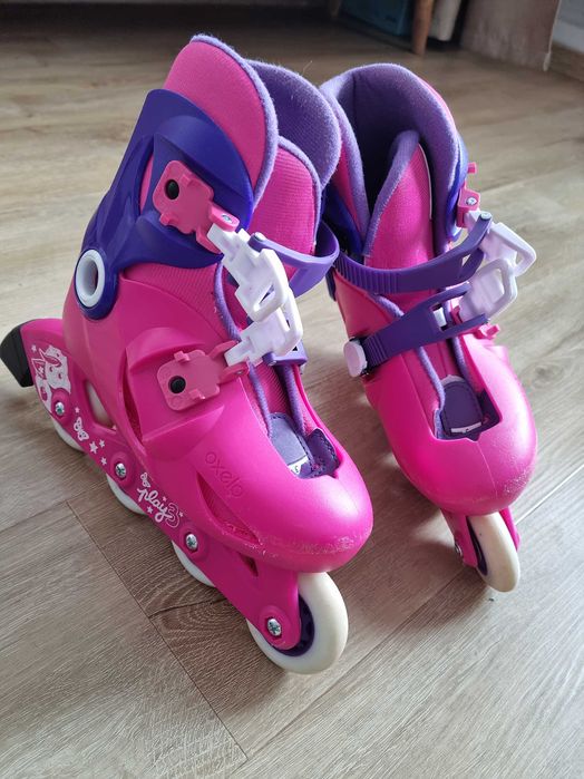 Rolki dla dzieci Kid Rosa zapinane na klamry 3x regulowane 30-31-32