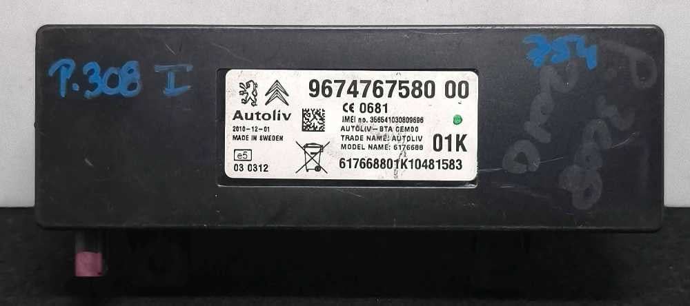 Módulo Bluetooth 9674767580 - PEUGEOT 308 I