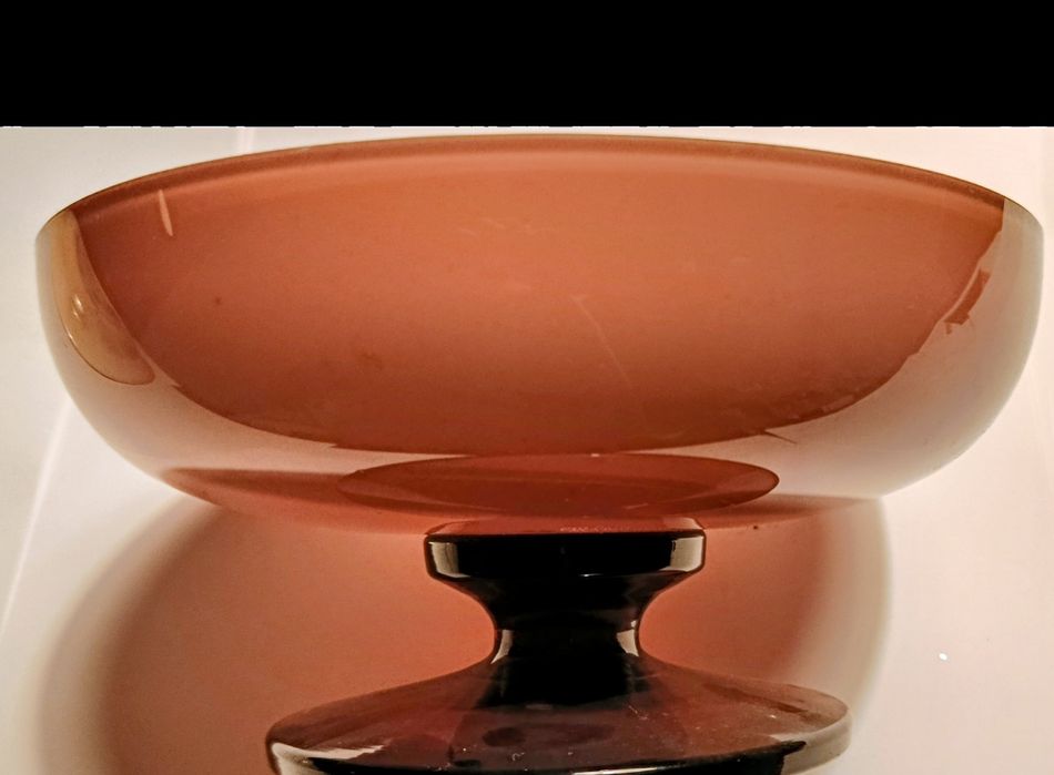 Taça / Fruteira Vintage em Vidro Opalino – Anos 50/60