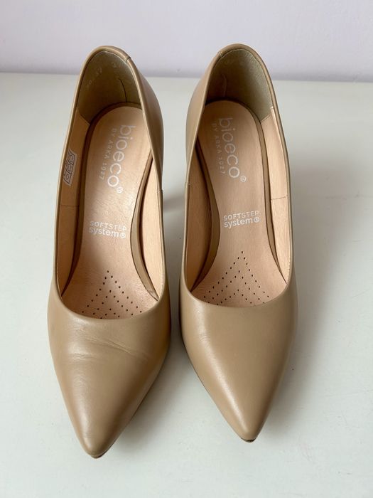 Beżowe czółenka bioeco by arka