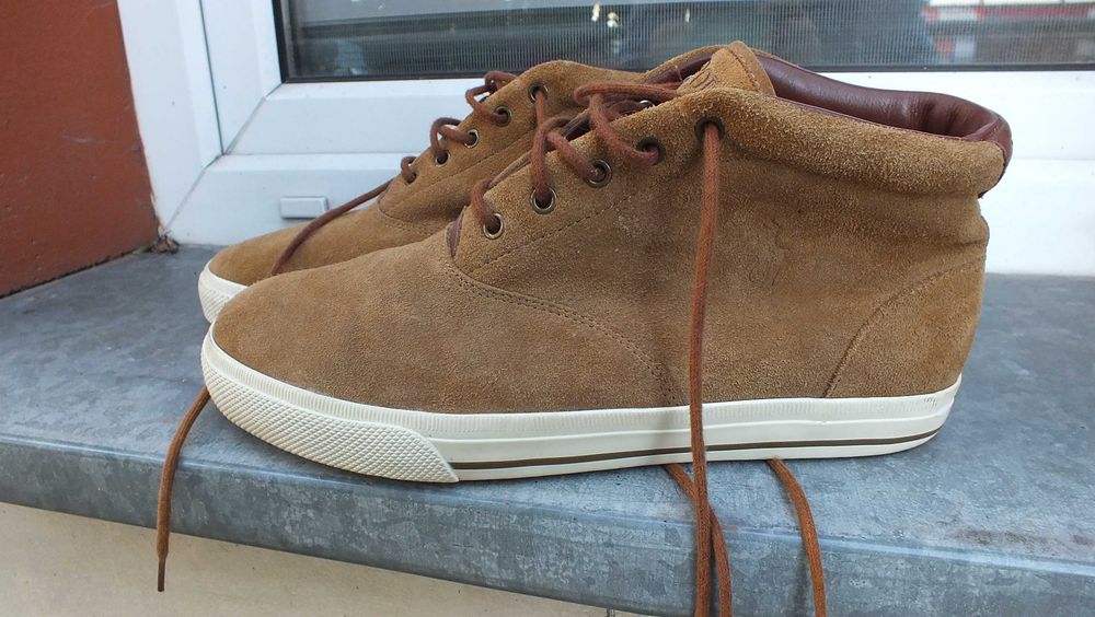 Super buty wysokie skóra marki Polo by Ralpf Lauren roz 45