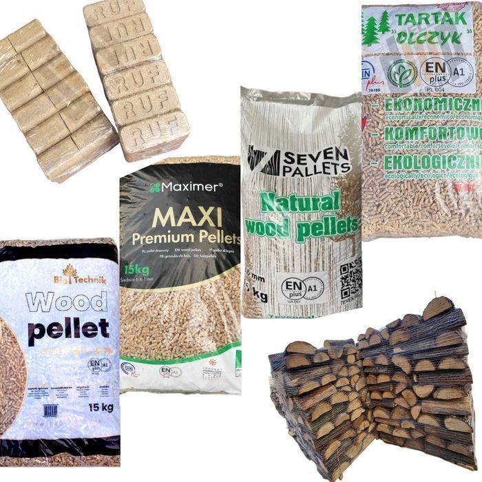 BRYKIET 100% dębowy, torfowy paczkowany, drewno kominkowe, pellet,