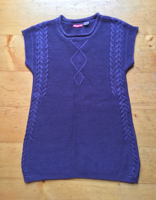 Sweter długi tunika dziewczęca rozm. 134/140