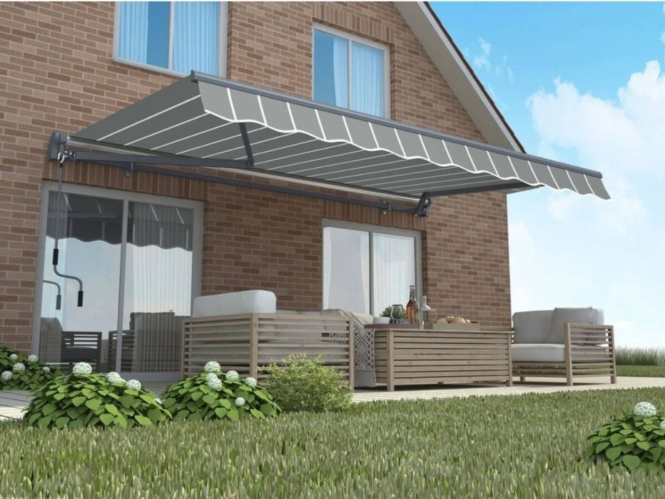 Маркіза 400x300 терасний тент CLASSIC, сірий - Gutroof