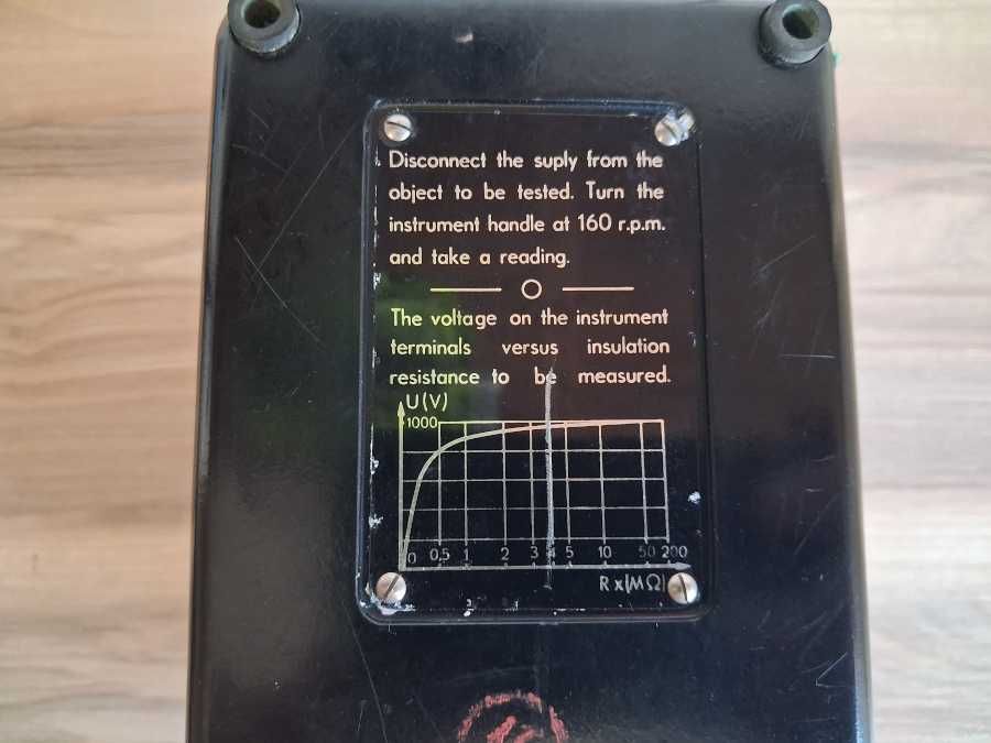 Stary miernik rezystancji izolacji induktor ERA IMI-3 1000V