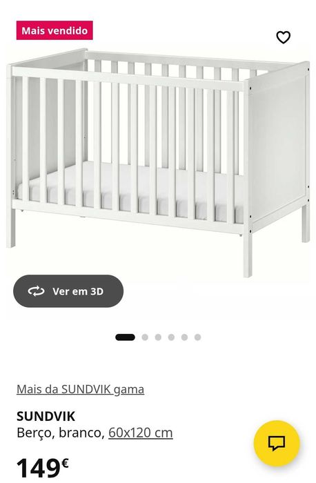 Berço branco IKA