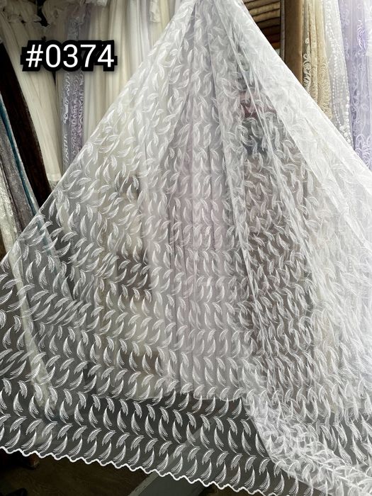 Тюль дешево з вишивкою, гардини фатин, занавески штори