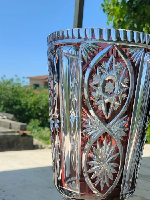 Jarra de cristal overlay português