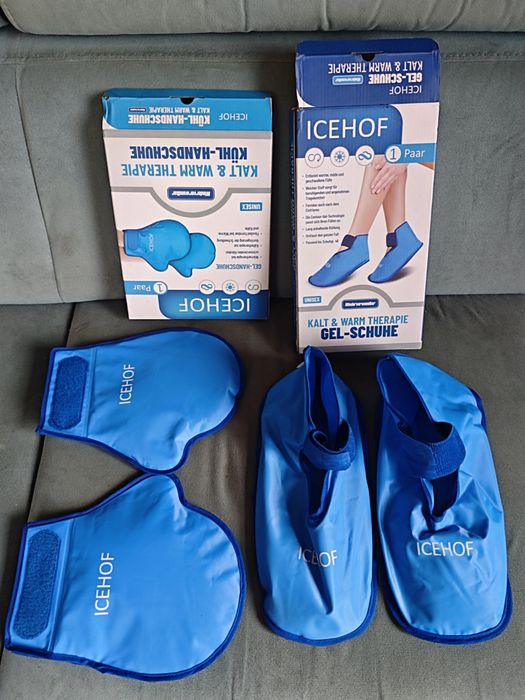 Zestaw do chemioterapii skarpety buty rękawice chłodzące Icehof  żelowe