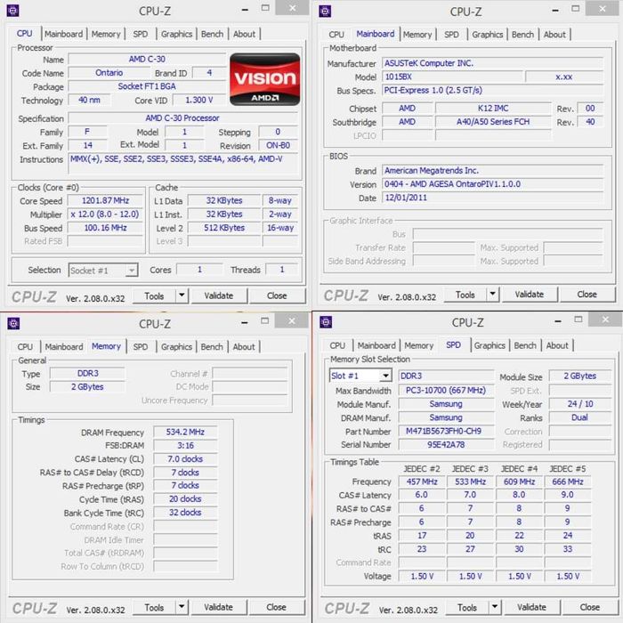 10.1”,батарея5+часа,AMD C-30,2GBDDR3,120HDD,ноутбук ASUS Eee PC 1015BX