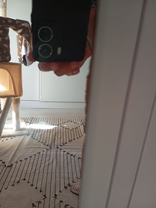 Espelho de casa de banho usado.