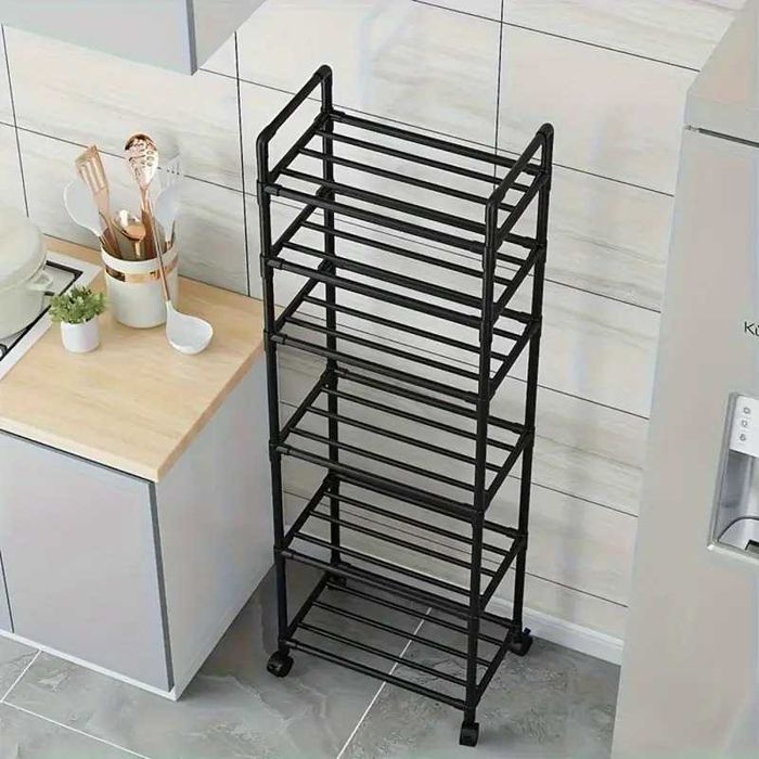 Стеллаж полка в ванную кухню этажерка 6 ярусов / Стелаж полиця у ванну