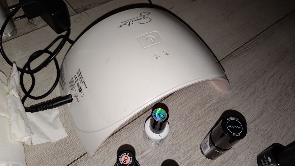 Duży zestaw lampa semilac lakiery kuferek