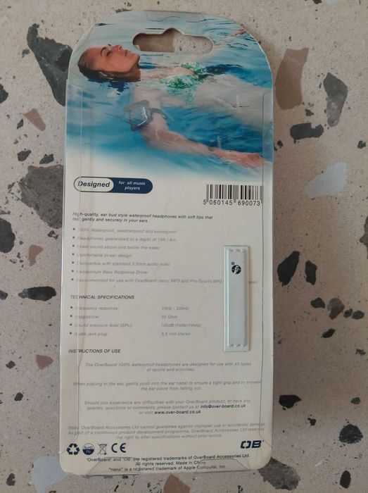 Słuchawki Wodoodporne Overboard