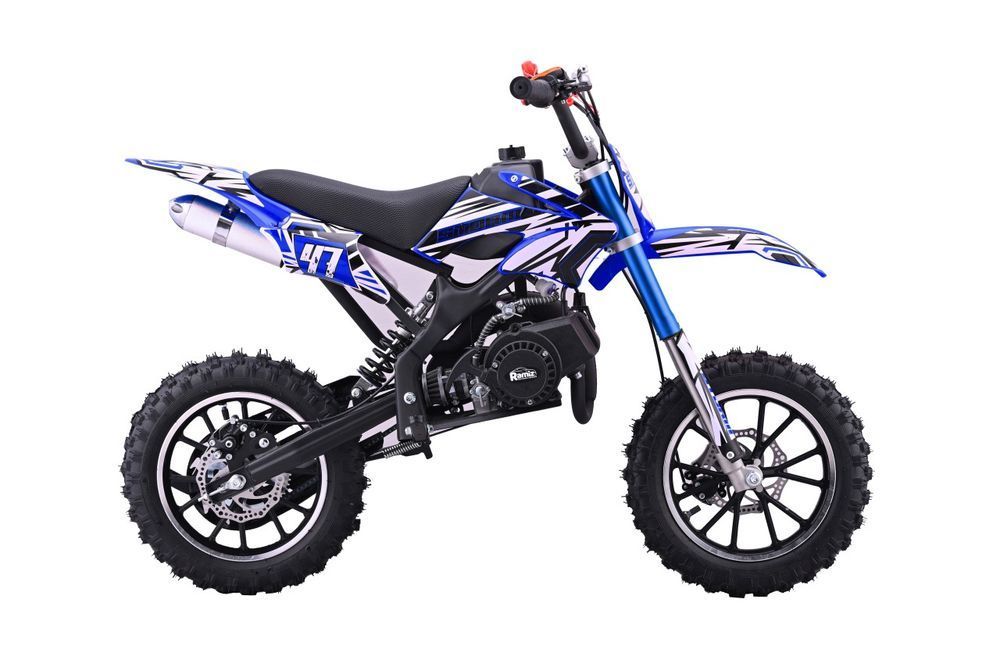 Mini Cross Motor Spalinowy Dla Dzieci 49Cc Storm Niebieski 40 Km/H