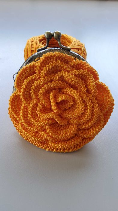 Porta-moedas em crochê