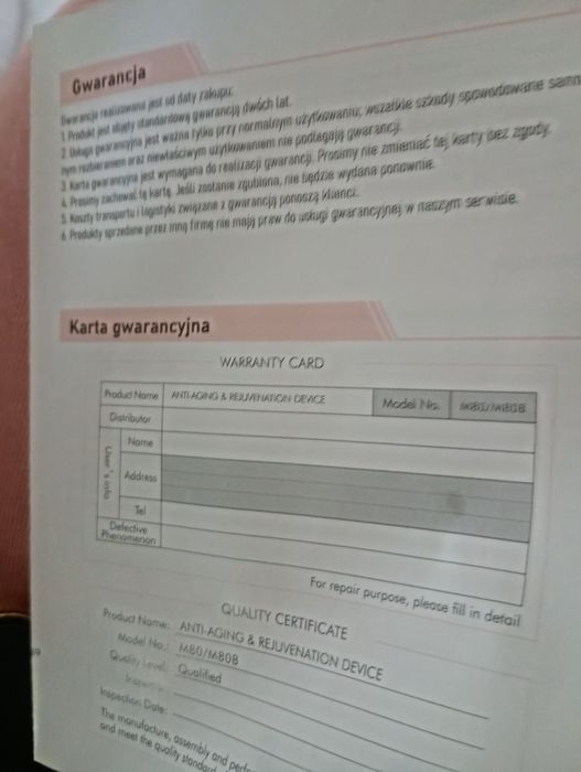 Emprez Mezoterapia Bezigłowa Masażer do twarzy EMS 5w1 Polska Marka