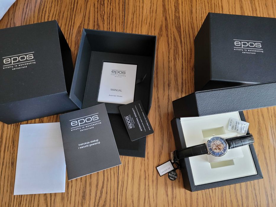 Zegarek EPOS Skeleton 3437, Nowy!