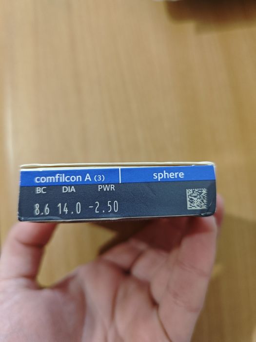 3 Lentes de contacto mensais (2,5)