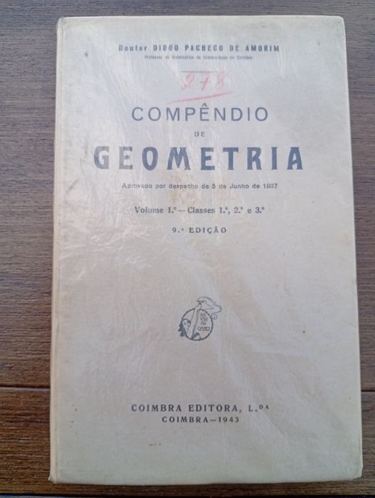 livro "Compêndio de Geometria" (Volume 1.º)