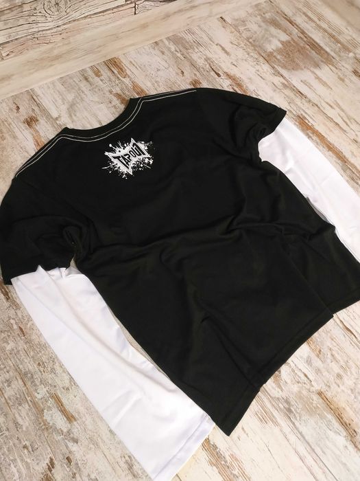 Продам лонгслів TAPOUT two lines BLACK sk8 Y2K