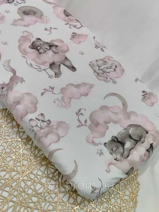 Простирадла у візочок, люльку, колиску, простынка хлопковая (#6037)