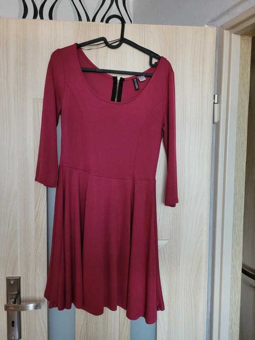 Bordowa sukienka r.36 H&M