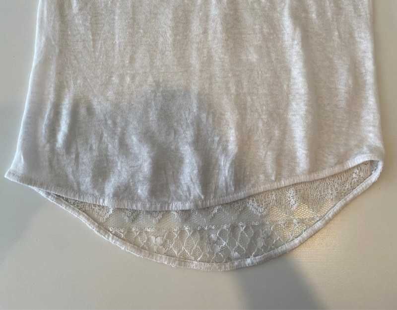 Blusa rendada branca Zara