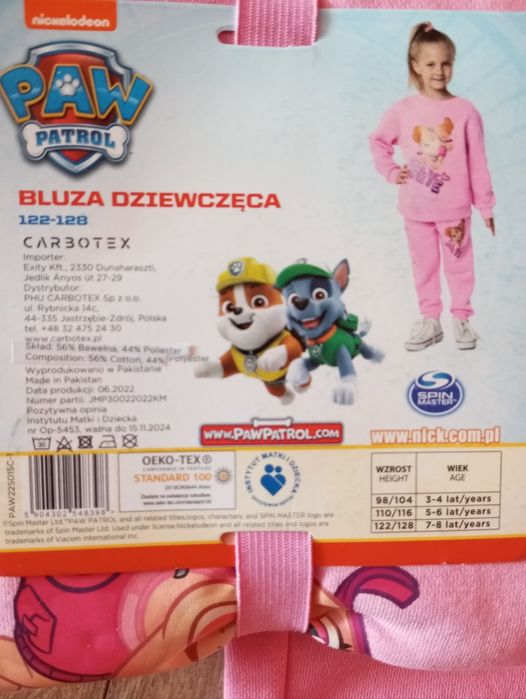 Nowy dres Psi Patrol Skye 122/128